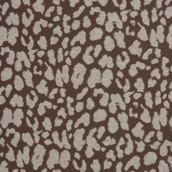 Jacquard-Jersey Ottoman Emily mit naturweißem Leo auf Taupe